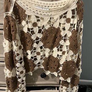 Crochet Floral Sweater